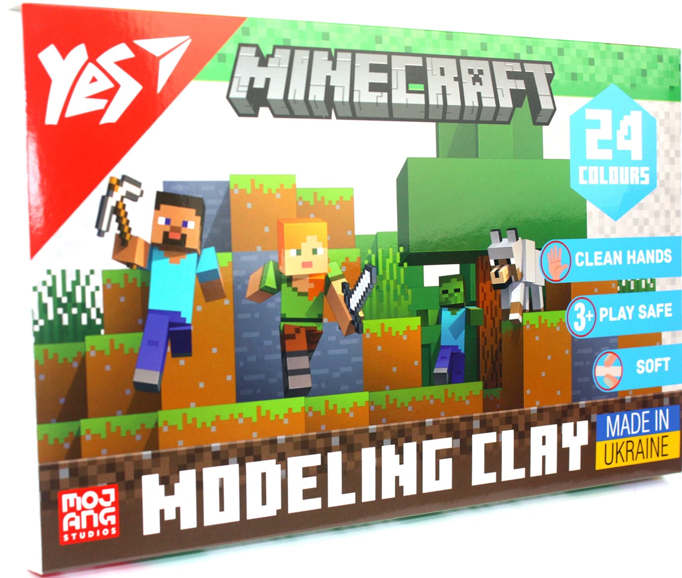 Пластилін "Yes" Minecraft 24 кольор. 480гр №540682(14)