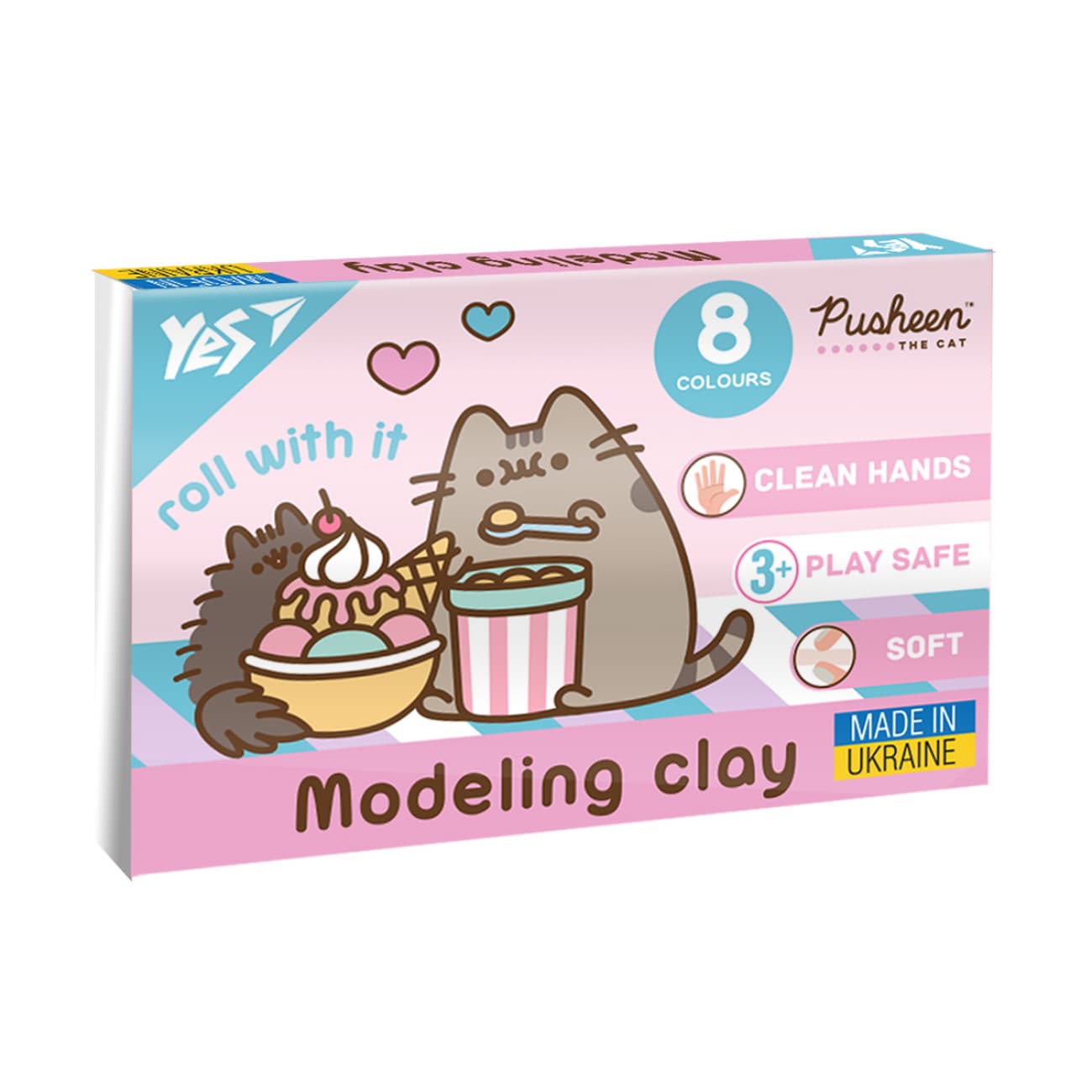 Пластилін "Yes" Pusheen 8 кольор. 160гр №540657(30)