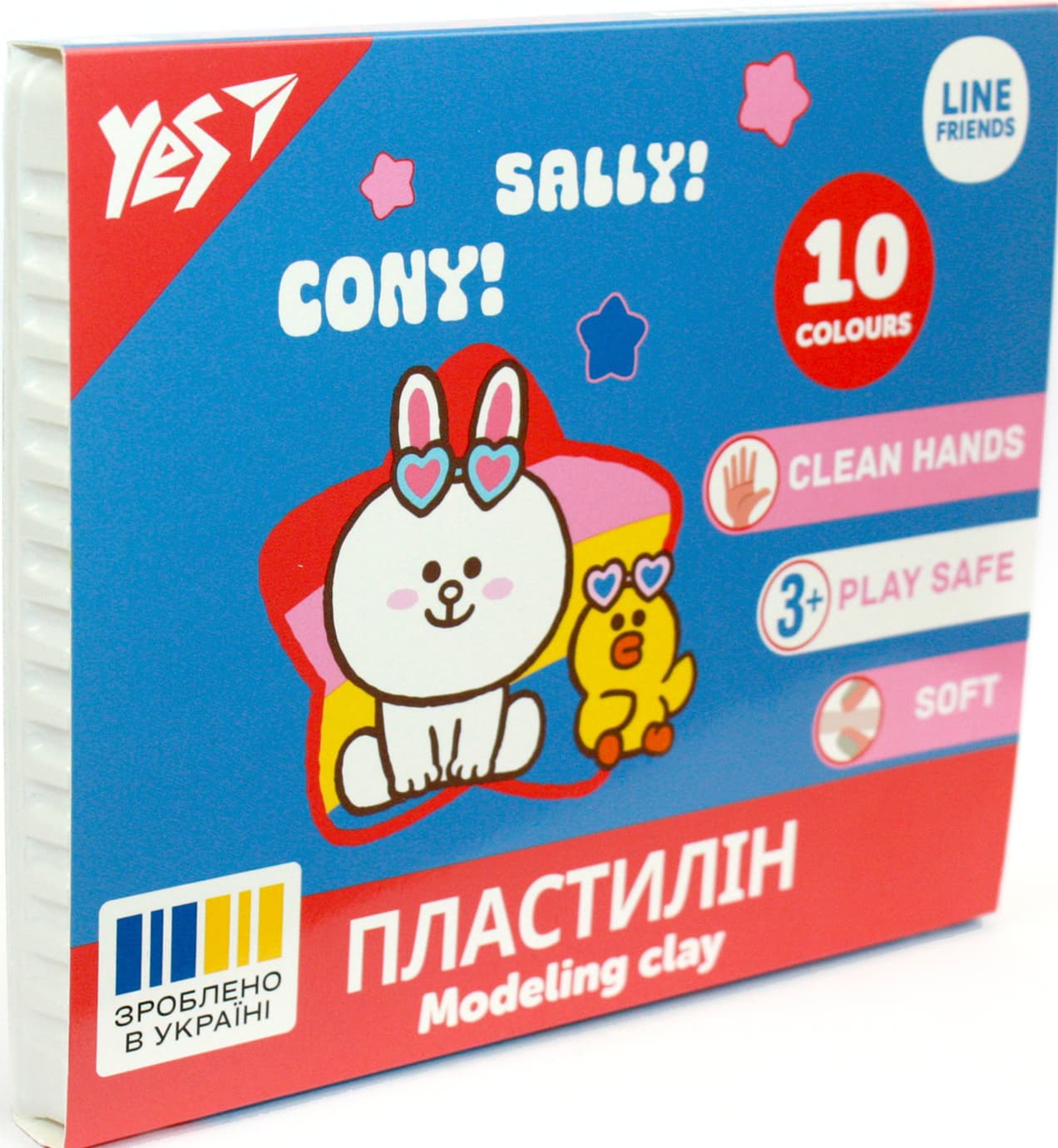 Пластилін "Yes" Line Friends 10 кольор. 200гр №540664(14)