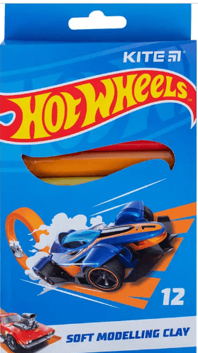 Пластилін "Kite" Hot Wheels 12 кольор. 200гр воск. №HW23-086(60)