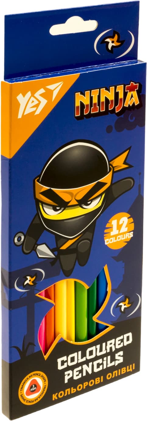 Олівці кольор. 12 кольор. "Yes" №290703 Ninja(12)(240)