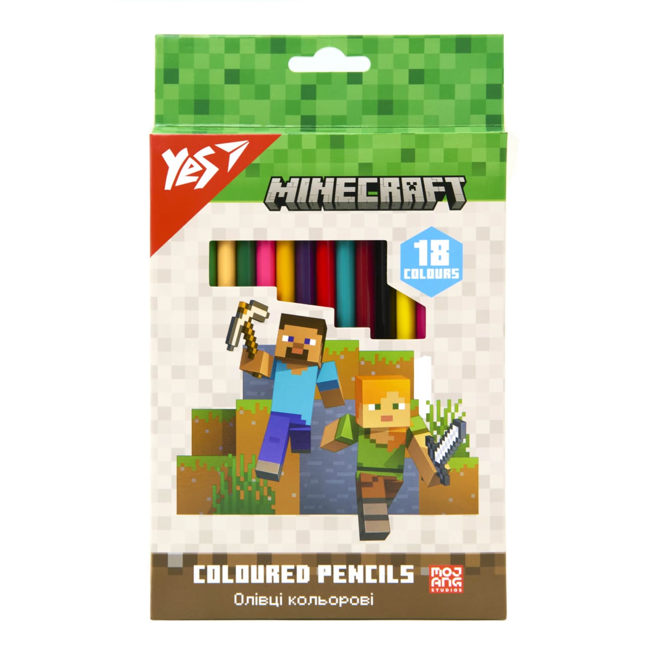 Олівці кольор. 18 кольор. "Yes" №290765 Minecraft(8)(160)