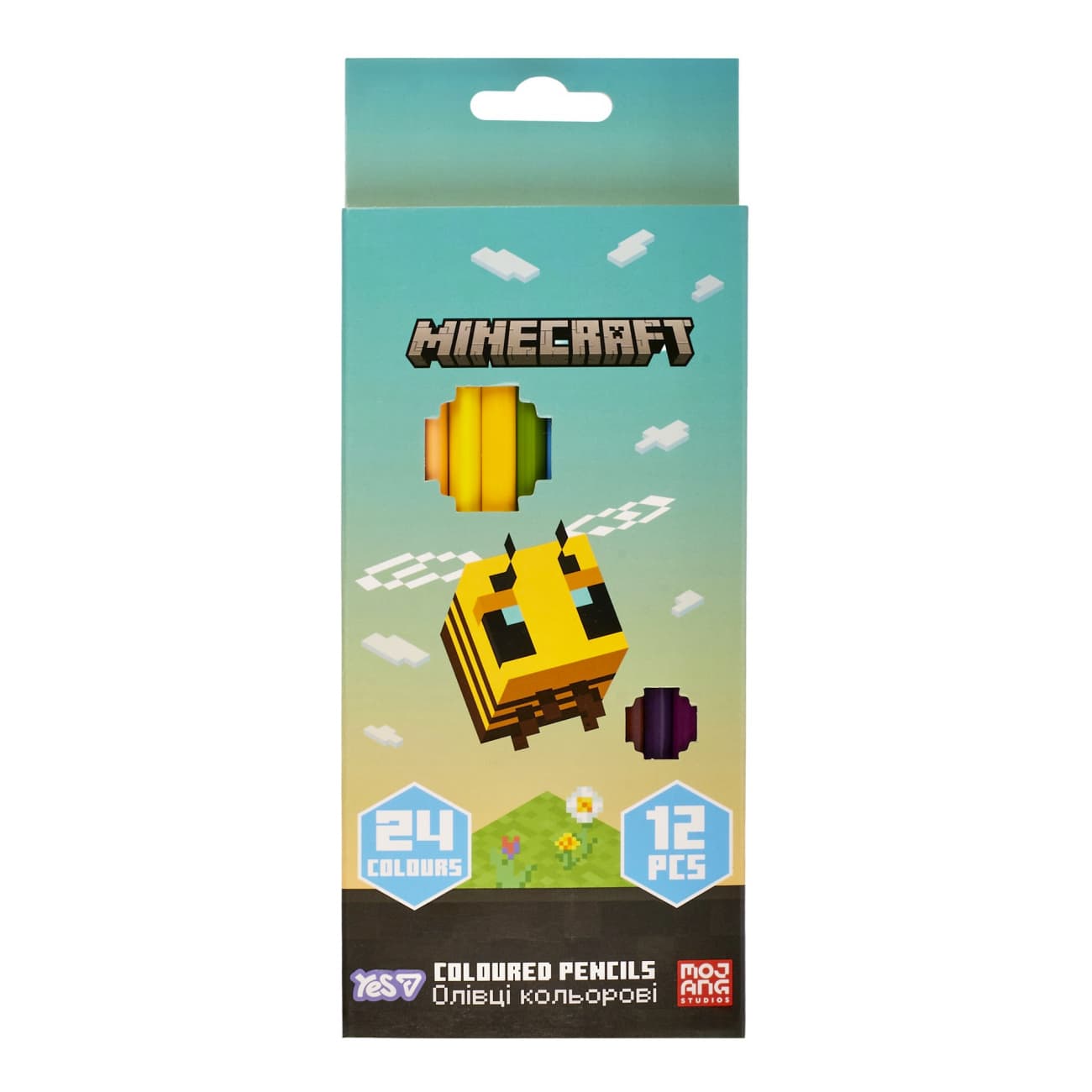Олівці кольор. 24 кольор./12шт "Yes" №290775 Minecraft.Spring(12)