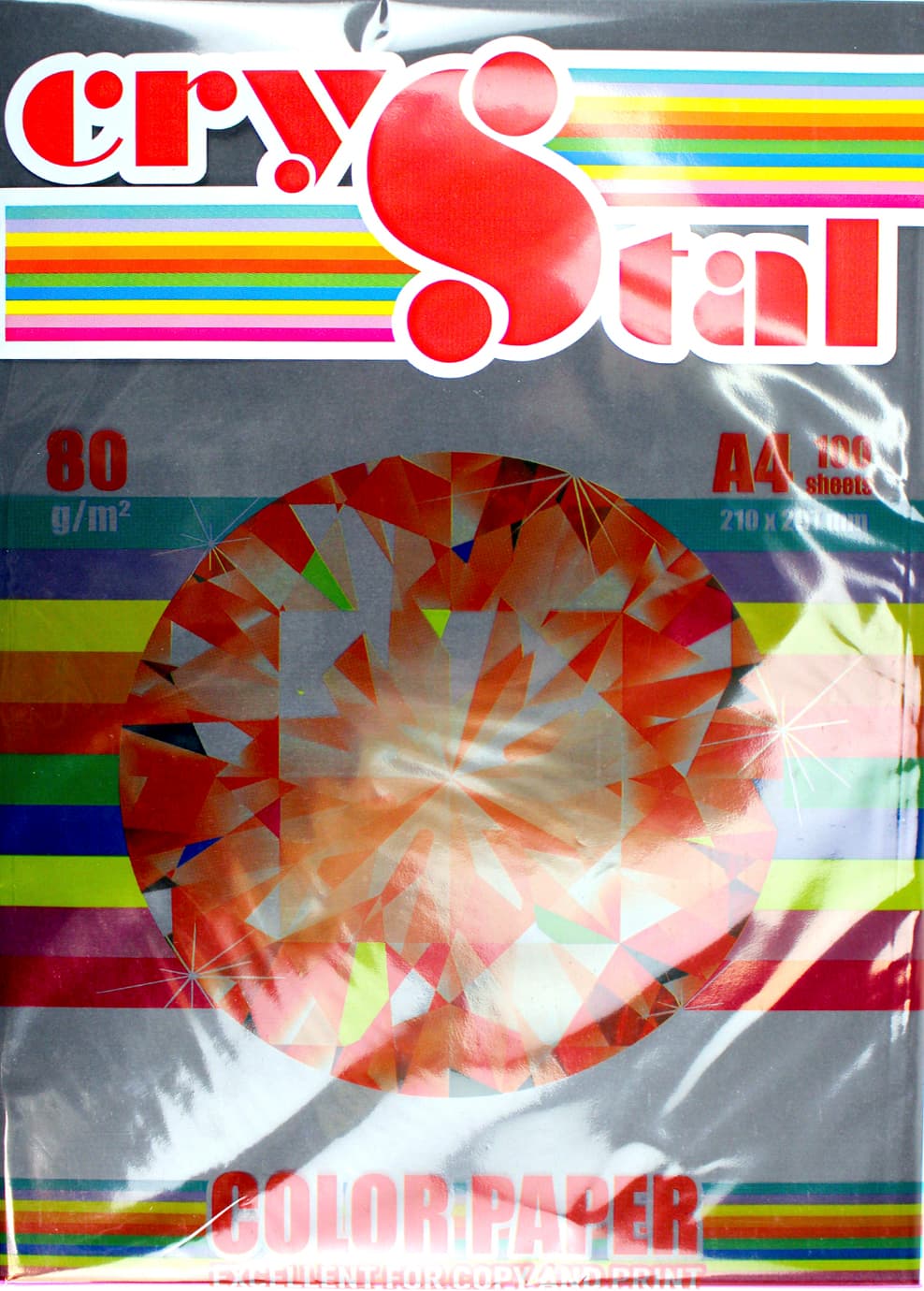 Папір кольор. А4 80г/м темн. Crystal Color Paper Black 401 (чорний)(100)(2500)