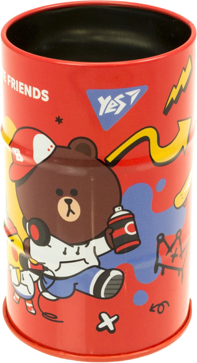 Стакан для ручек метал. "Yes" №470504 "Line friends"(50)