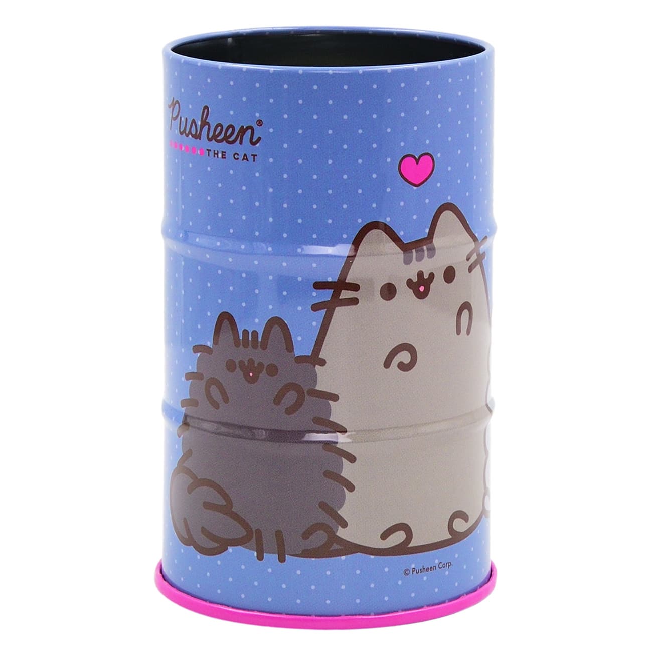 Стакан-подставка метал. "Yes" №708377 "Pusheen" бочка,голубой(50)