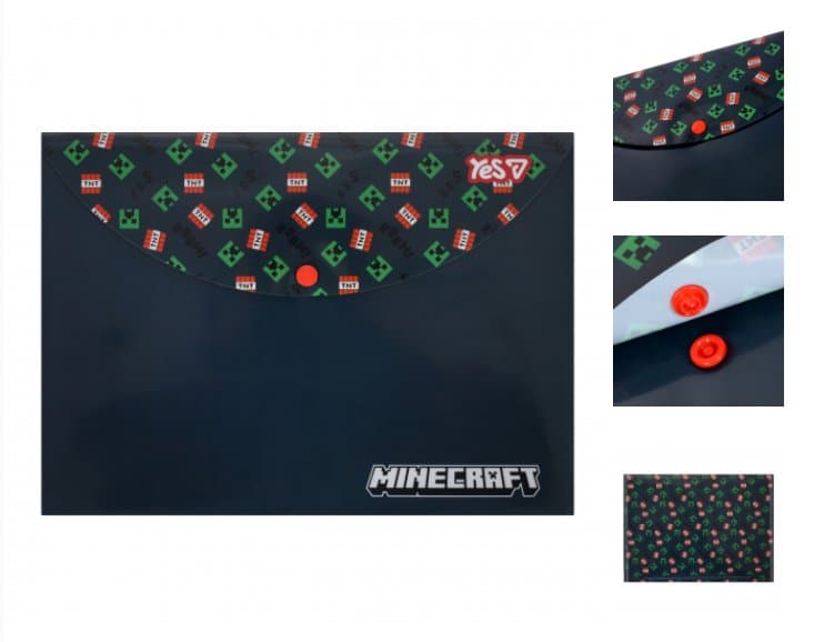 Папка-конверт "Yes" №492335 А4 "Minecraft TNT" на кнопці(12)(60)(120)