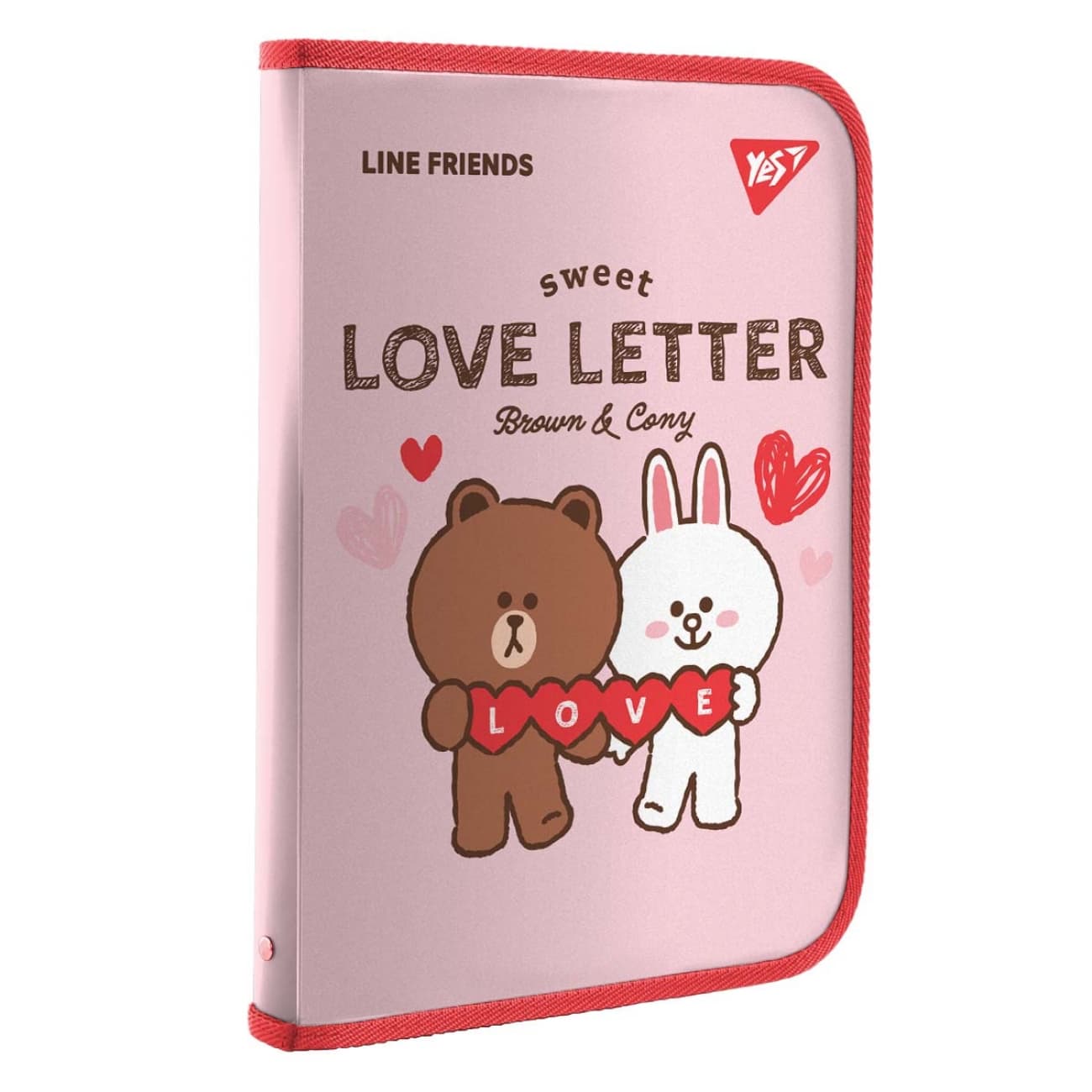 Папка для праці А4 "Yes" №492108 "Line Friends" на блиск. пласт.,з внутр.кишенею(12)(48)