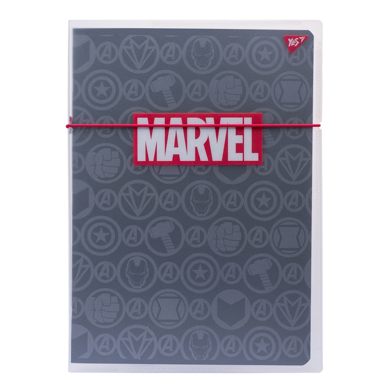Тетрадь A4 48 листов клетка в пластиковой папке Yes Marvel Black (1) 764425