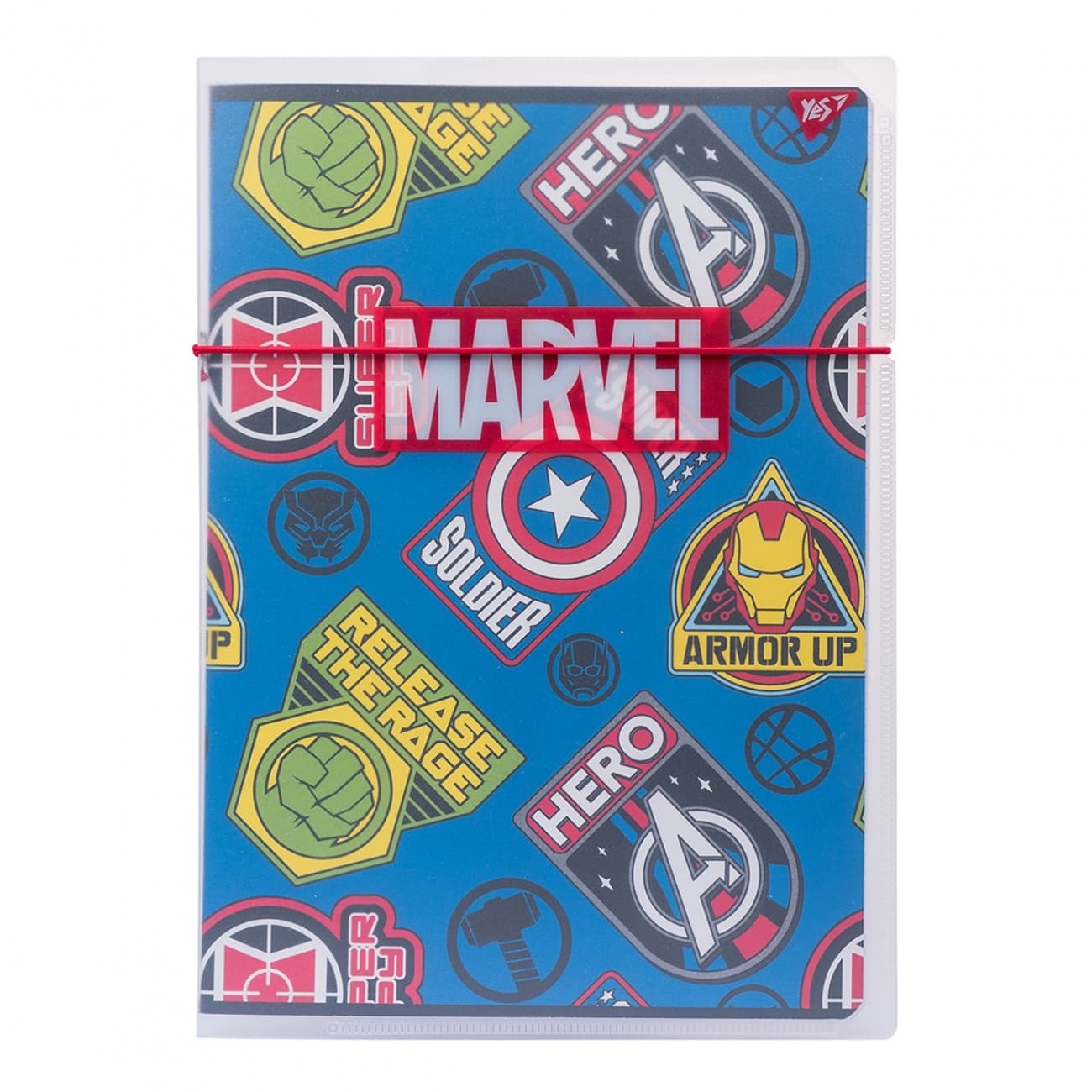 Тетрадь A4 48 листов клетка в пластиковой папке Yes Marvel Hero (1) 764426 