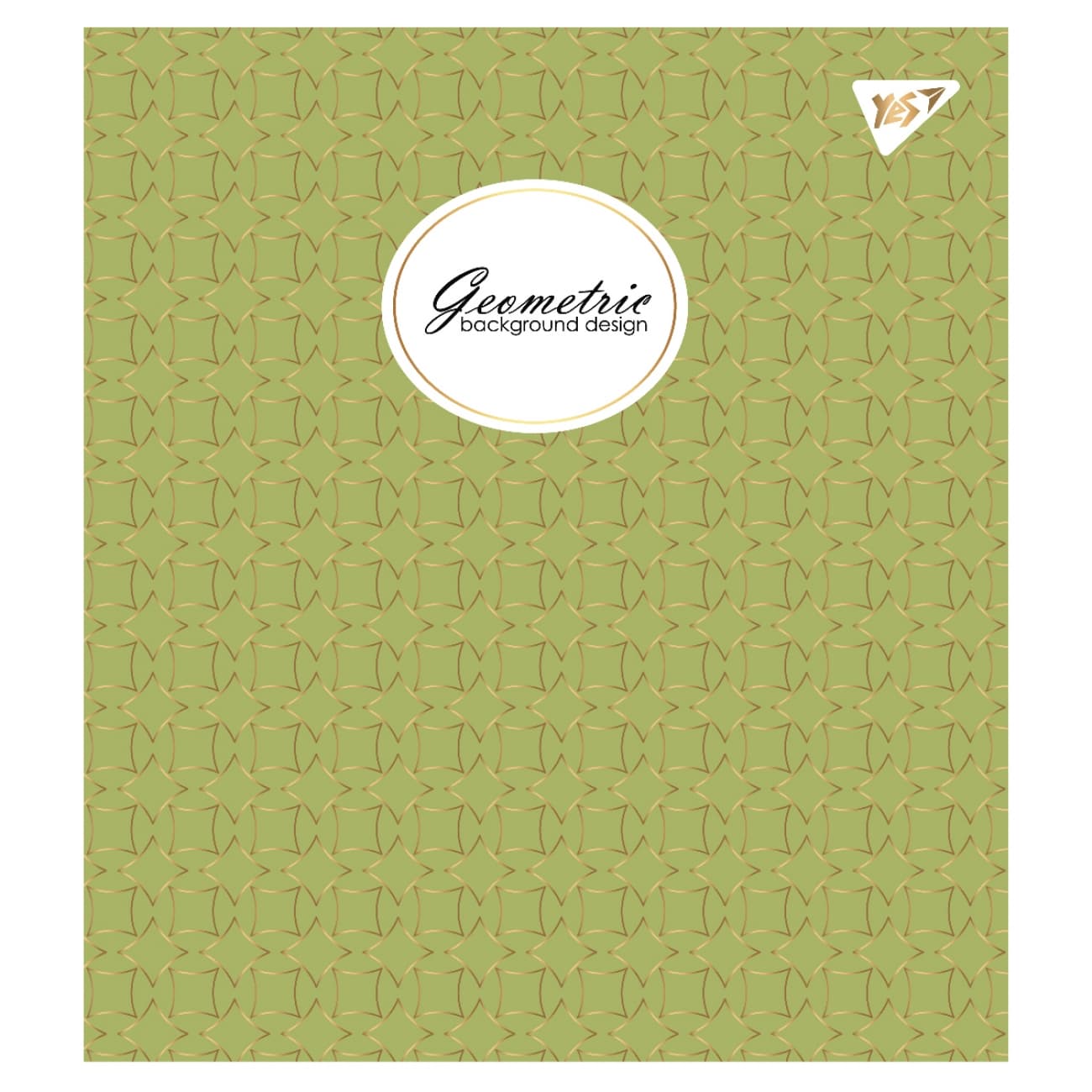 Зошит А5 YES 18арк. кліт. мат. ВДЛ+ УФ-спл+Pantone Gold "Geometric" №766819(10)(200)
