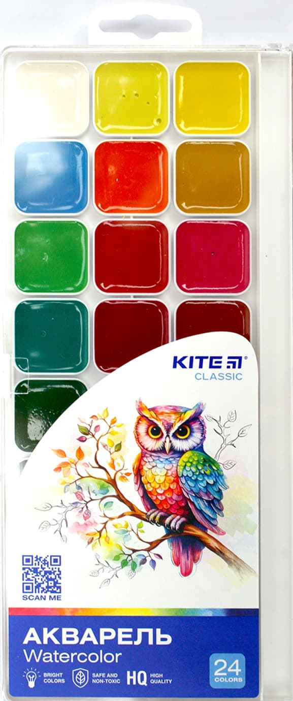 Акварель 24 кольор. "Kite" "Classic" №K-442(12)(15)