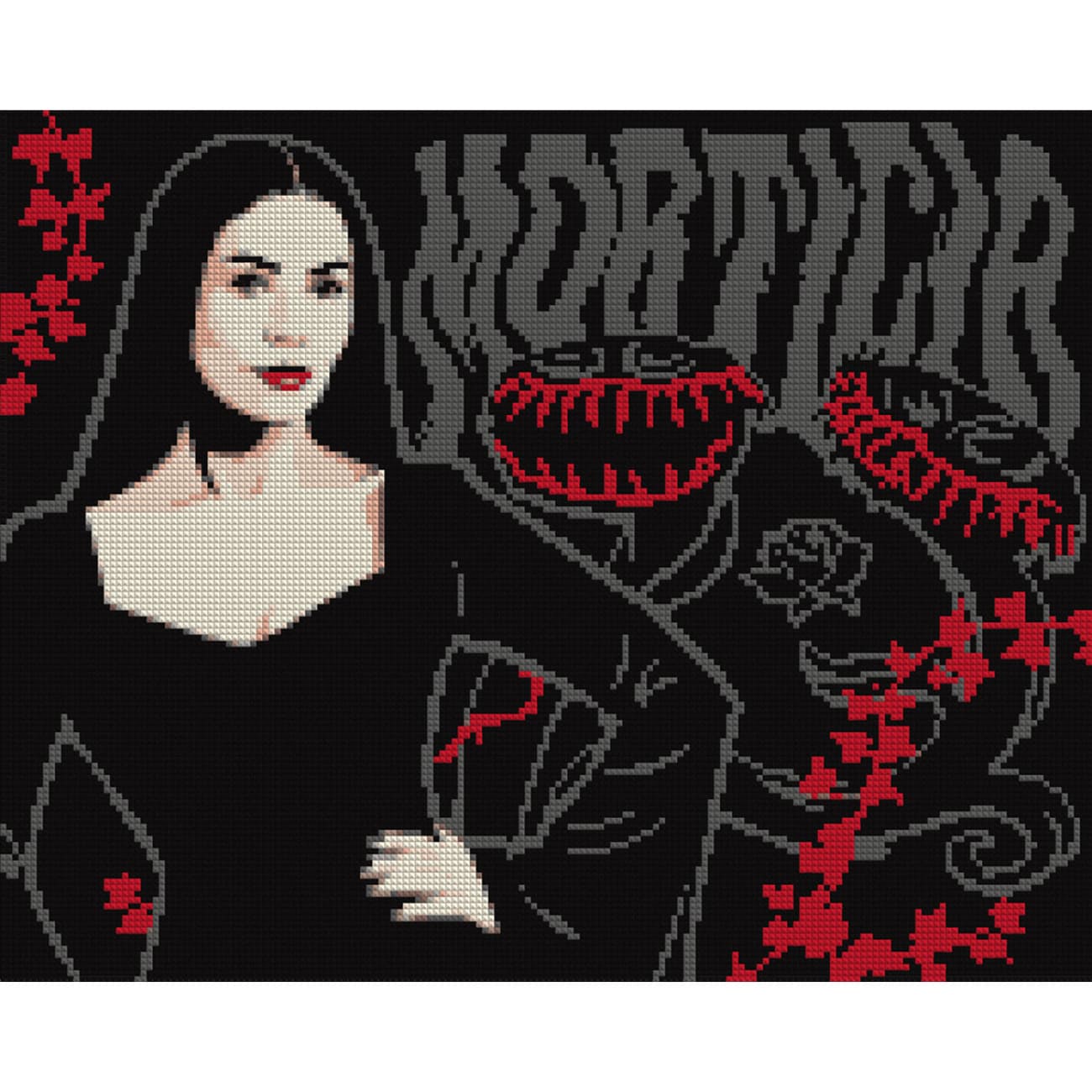Алмазная мозаика "Santi" Wednesday. Mysterious Morticia 40х50см,на подрамнике №955114