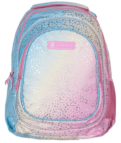 Рюкзак "Astrabag" Rainbow dust с серебристым эффектом 3отд. 2карм.№AB330/502022102