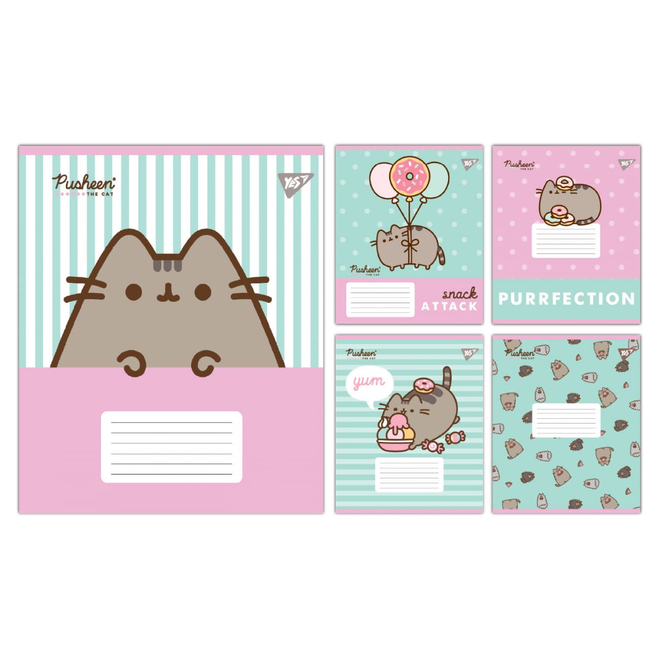 Зошит 12арк. лін. YES Pusheen Candy №767598(25)(500)