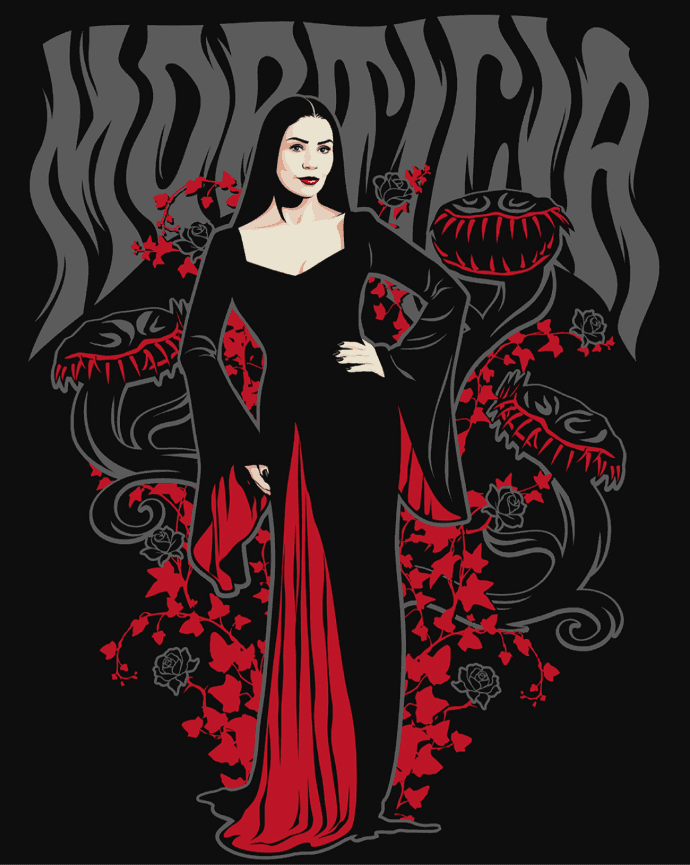 Картины по номерам "Santi" Wednesday. Morticia Addams 40х50см №954423
