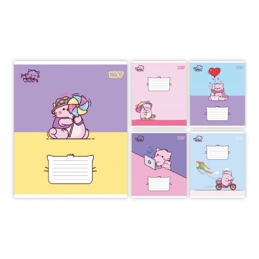 Тетрадь 12л. клет. YES Pembe the cat №769042(25)(500)