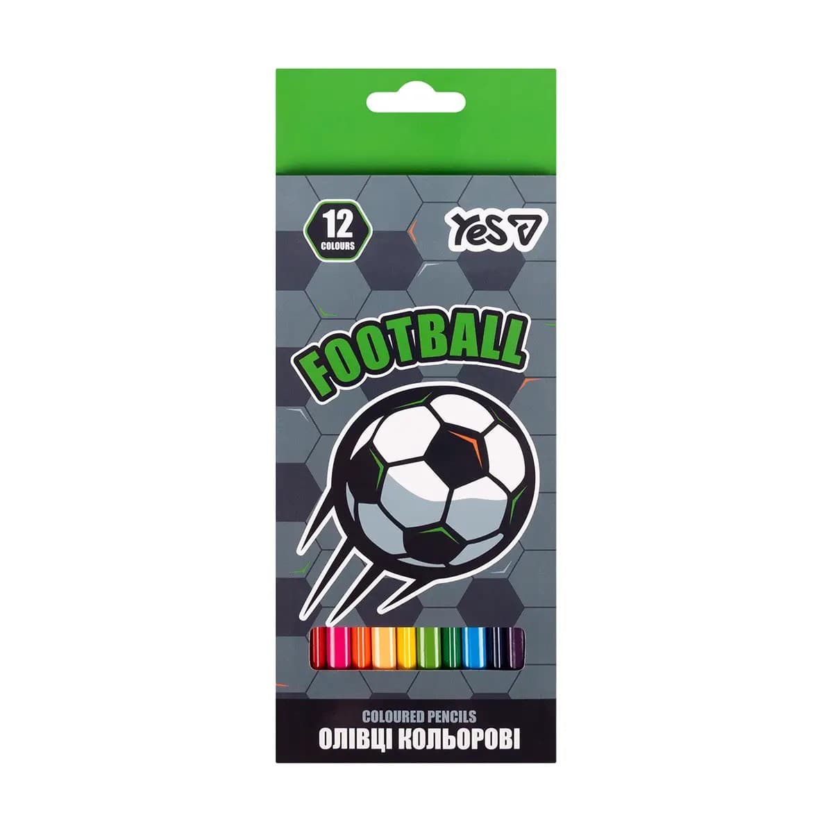 Олівці кольор. 12 кольор. "Yes" №290786 Football