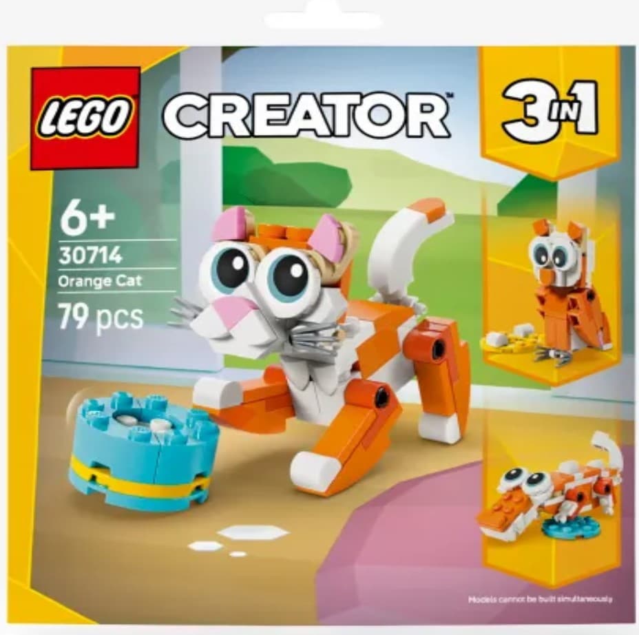 Конструктор "LEGO" Mini-Builds Конструктор Помаранчевий кіт V29 №L30714