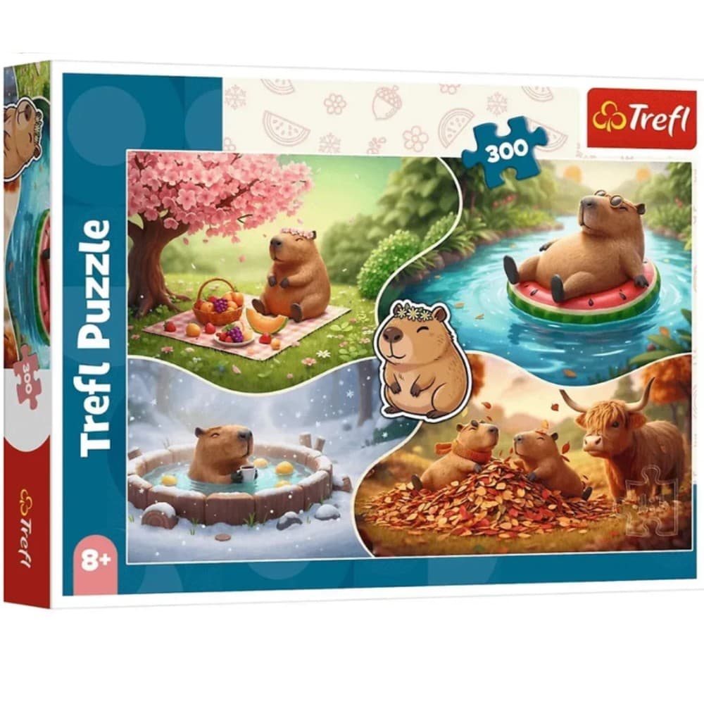 Пазли Trefl 300ел. Чотири пори року з капібарами №23052