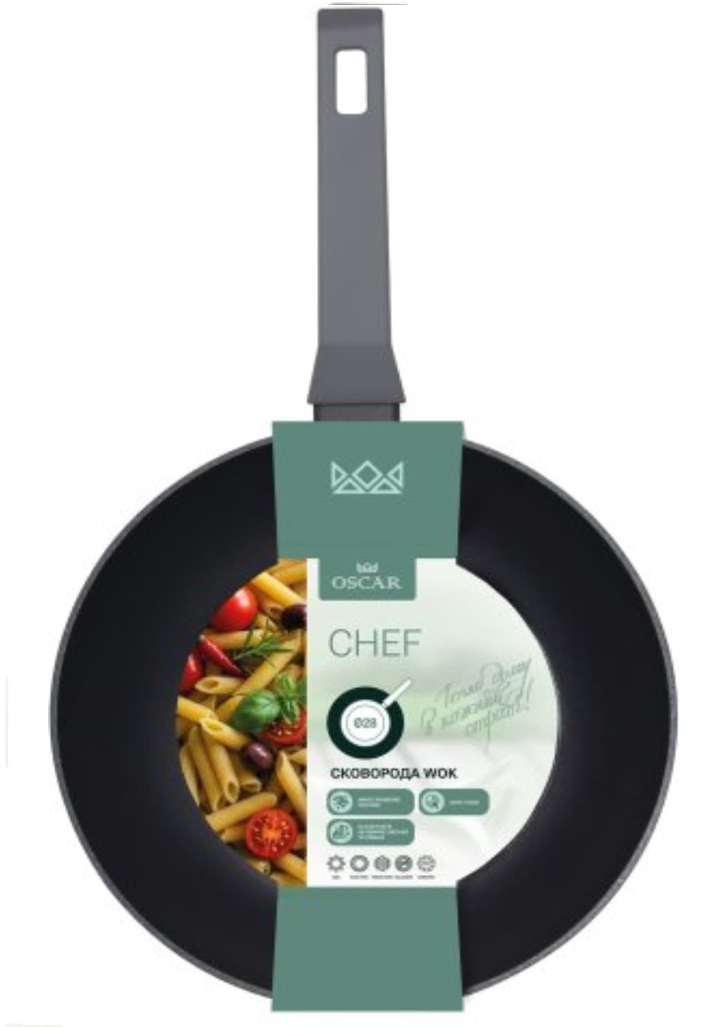 Сковорода алюм. антиприг. покрытие "Oscar Chef Вok" 28см №OSR-1101-28/n