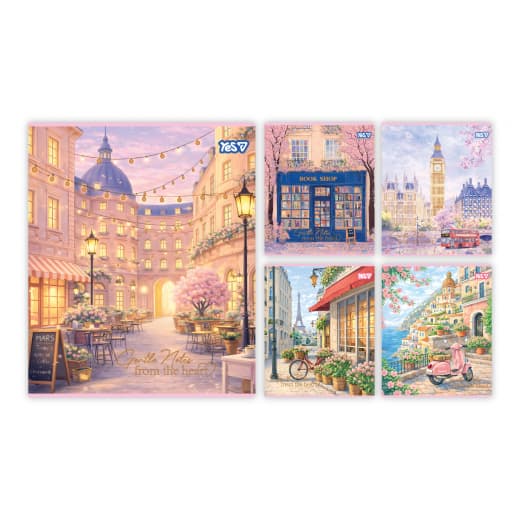 Тетрадь 24л. лин. YES золото+soft touch Travel diary №768562(25)(500)