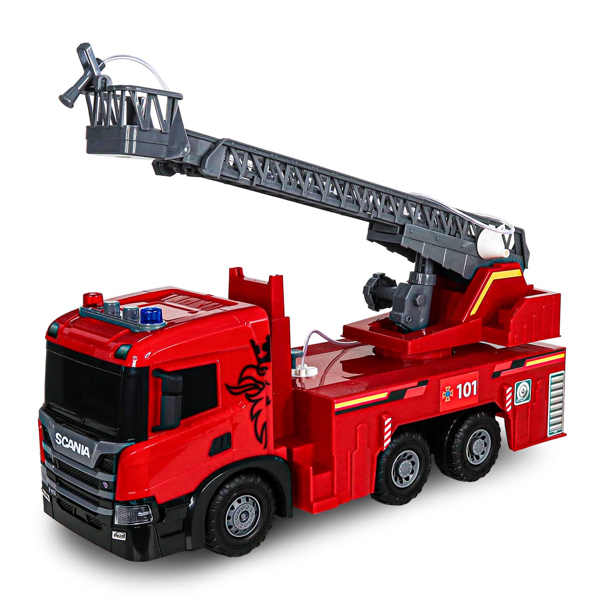 Автомодель "Technodriver" SCANIA Пожарная машина (светло, звук) №5005KS/КиддиСвит/