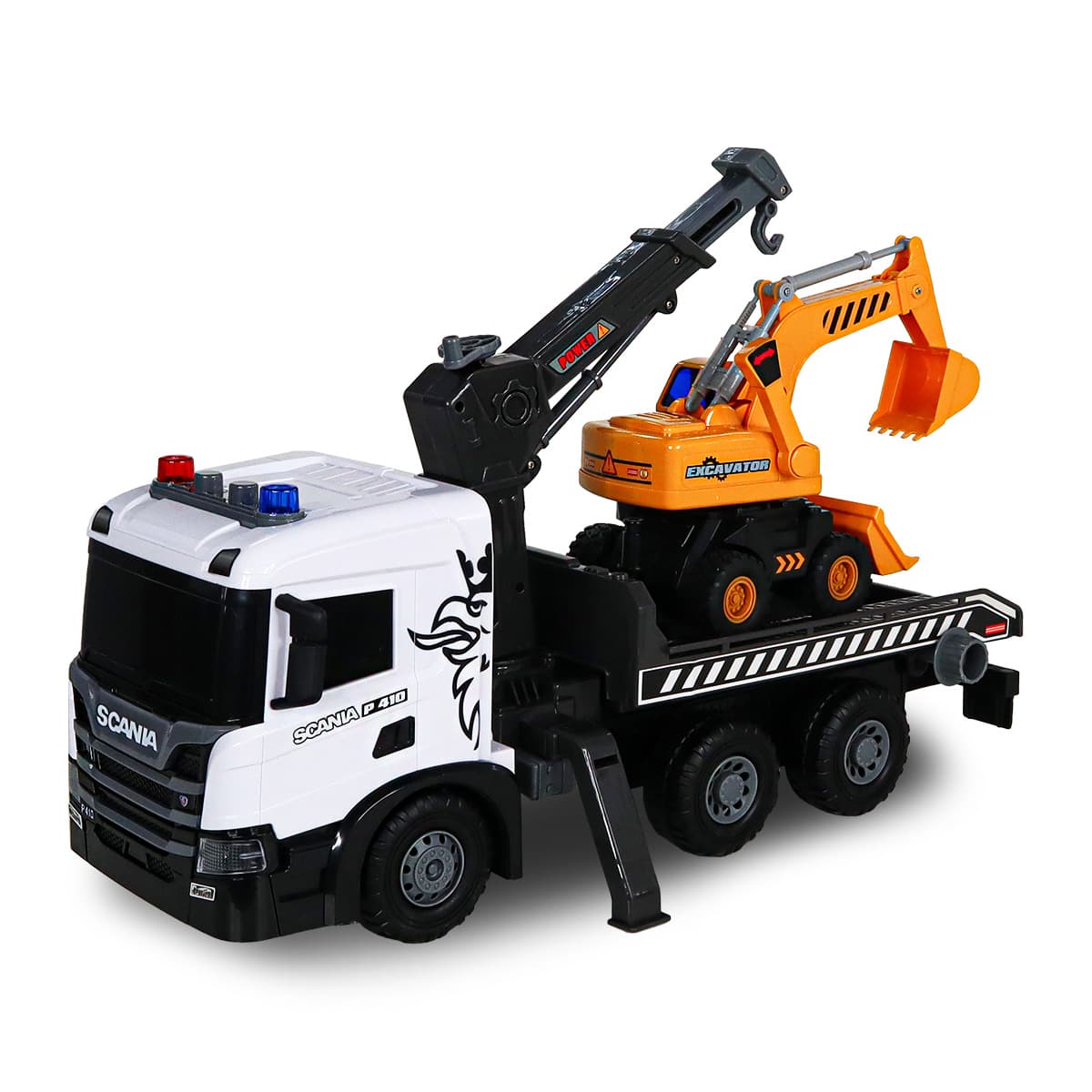 Игровой набор "Technodriver" SCANIA Автокран с экскаватором(свет,звук)№5004KS/КиддиСвит/
