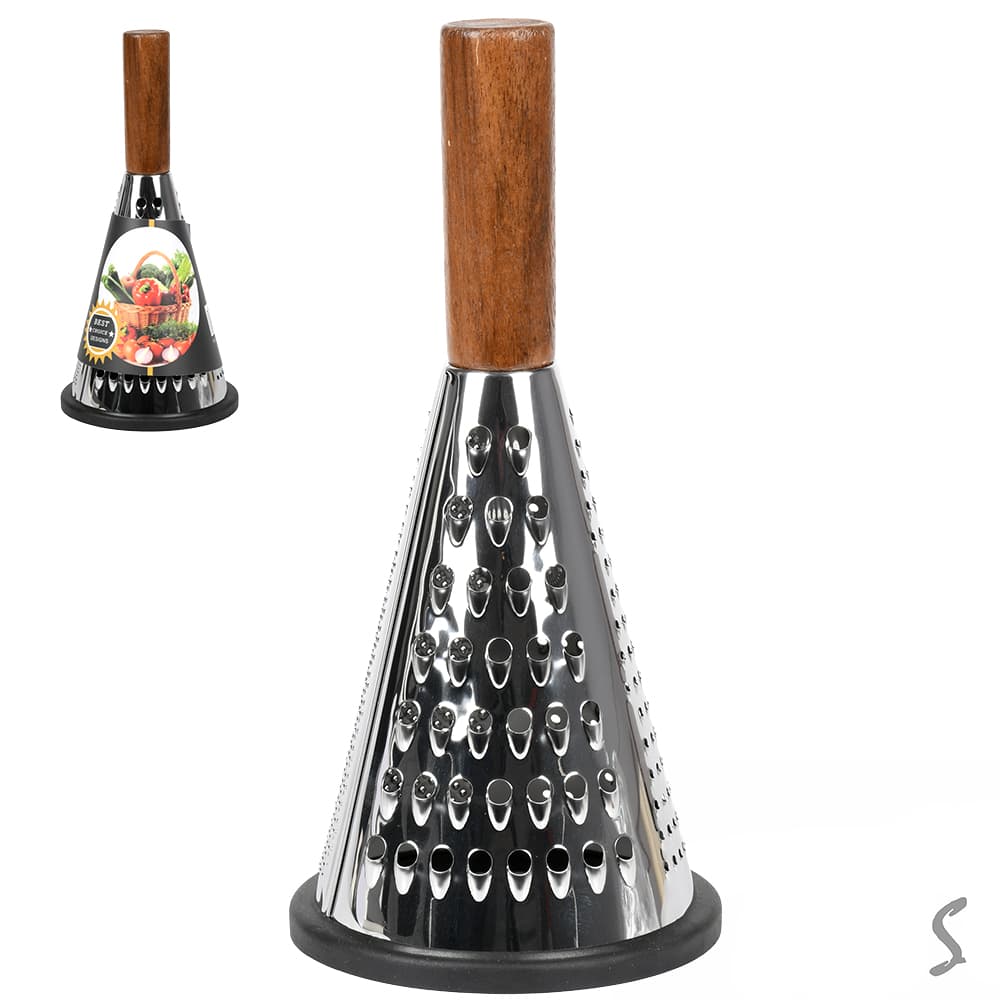 Тёрка нерж. сталь конус с деревянной ручкой 26х11см №R92022-ML(72)