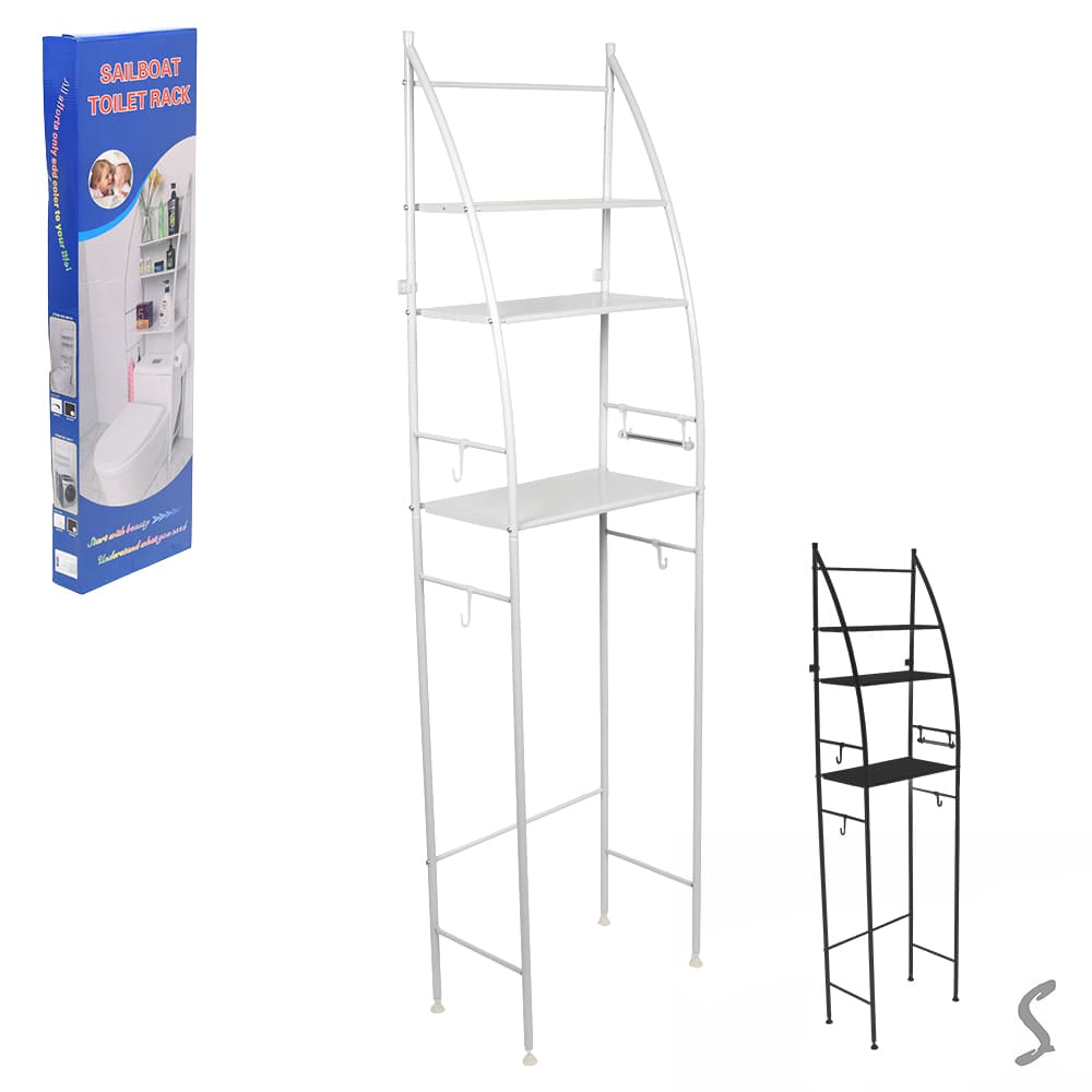 Полиця-стелаж до ванної/кухні метал. "Stenson" 46х25х167см R30890(10)