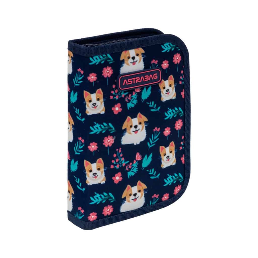 Пенал "Astrabag" DEAR PUPPY одинар., 2 клап.,б/н №AC1/503026014