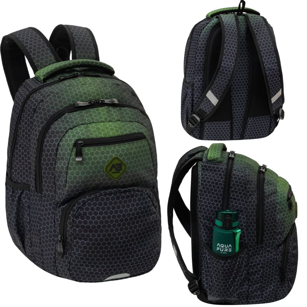 Рюкзак "ABAG HEXAGON" GREEN OMBRE 3від. 3карм. №AB200/502026037