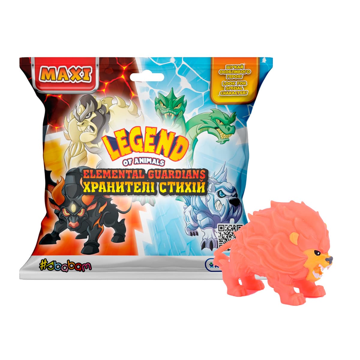 Стретч-игрушка "ХРАНИТЕЛИ СТИХИЙ" серии LEGEND OF ANIMALS МАКСИ №162/CN23/КиддиСвит/