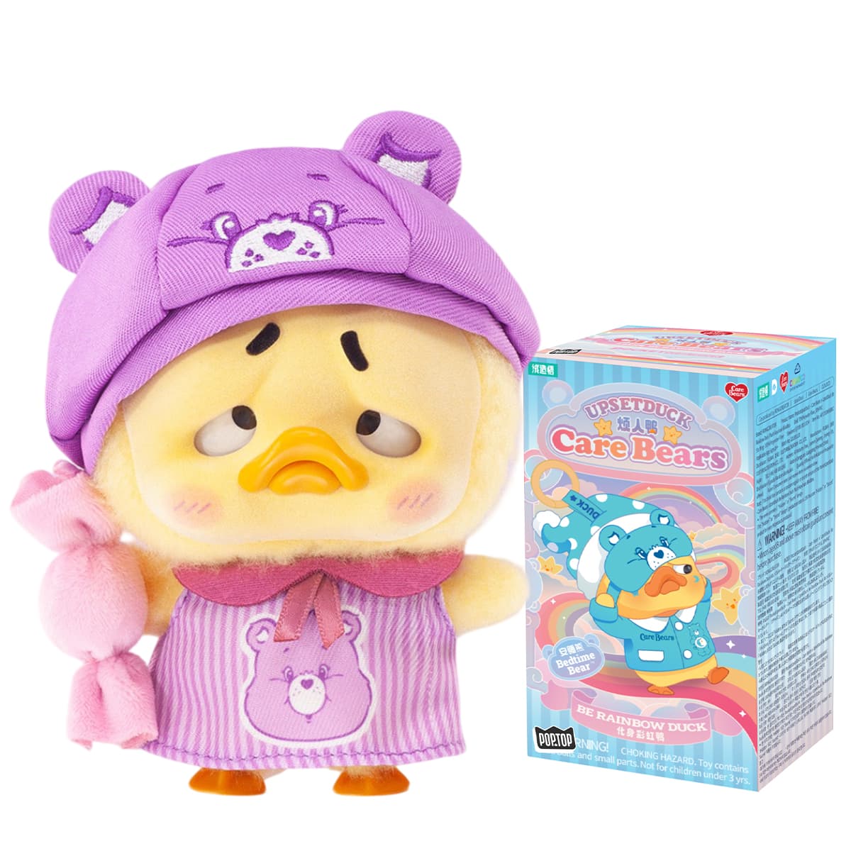 Коллекционная мягкая игр. "POP TOP 1983toys серии Upset Duck x Care Bears" - БУДЬ РАДУГОЙ