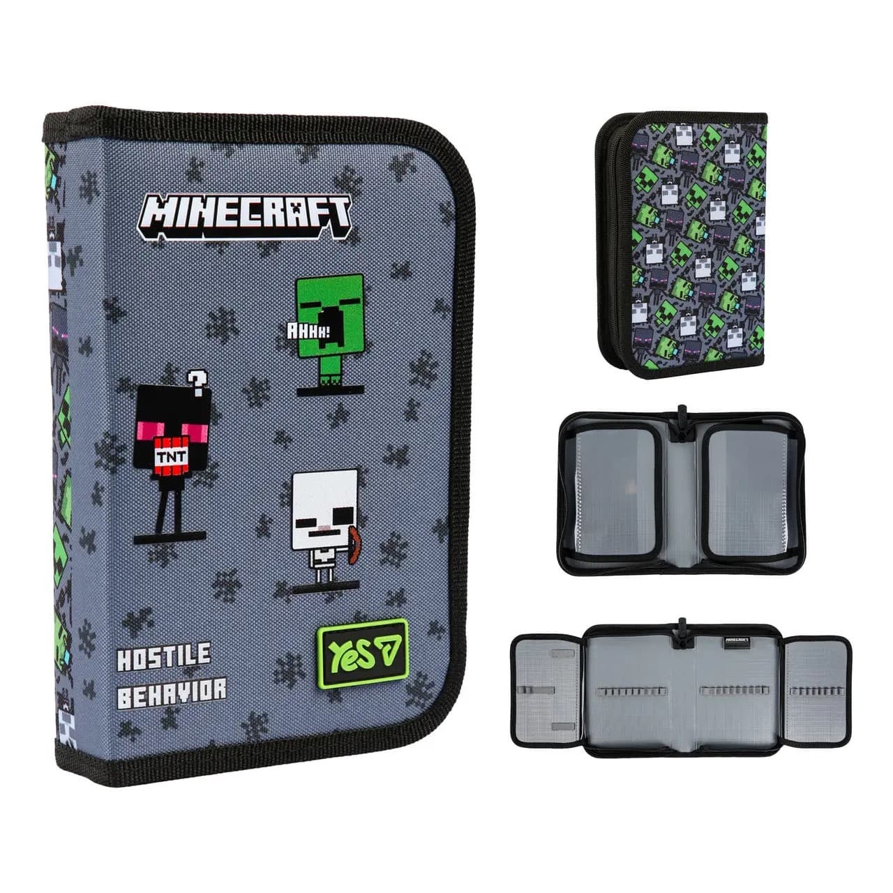 Пенал "Yes" Minecraft Reality тв.,одинар.,2клап. №HP-04/533744/Р-26(48)