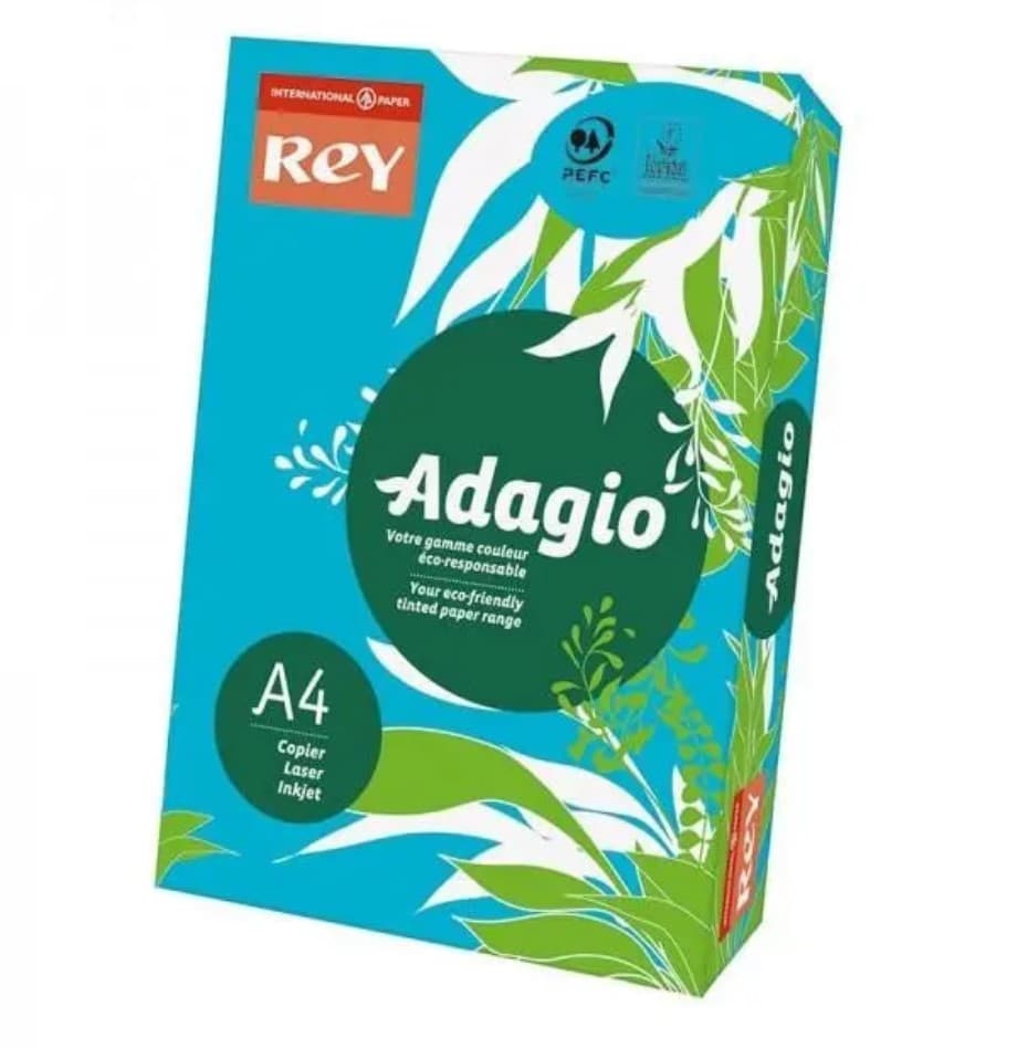 Бумага цветн. А4 160г/м инт. REY Adagio Deep Blue 51 (синий)(10)