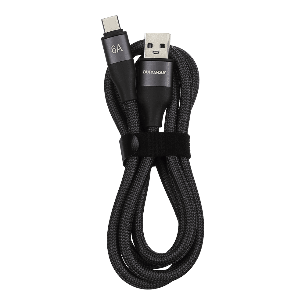 Кабель USB > Type-C Buromax 100W 1м чорний №BM.0601