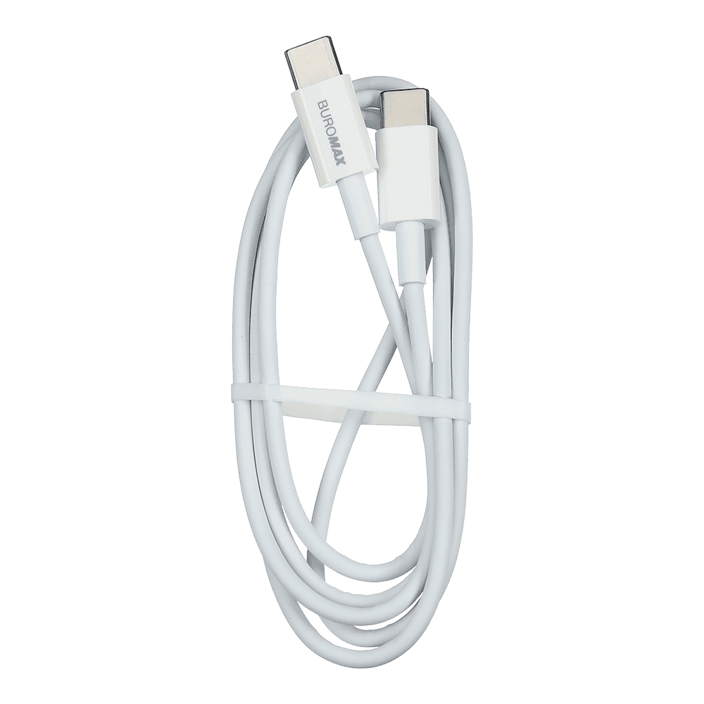Кабель Type C > Type C Buromax 65W 1м білий №BM.0604