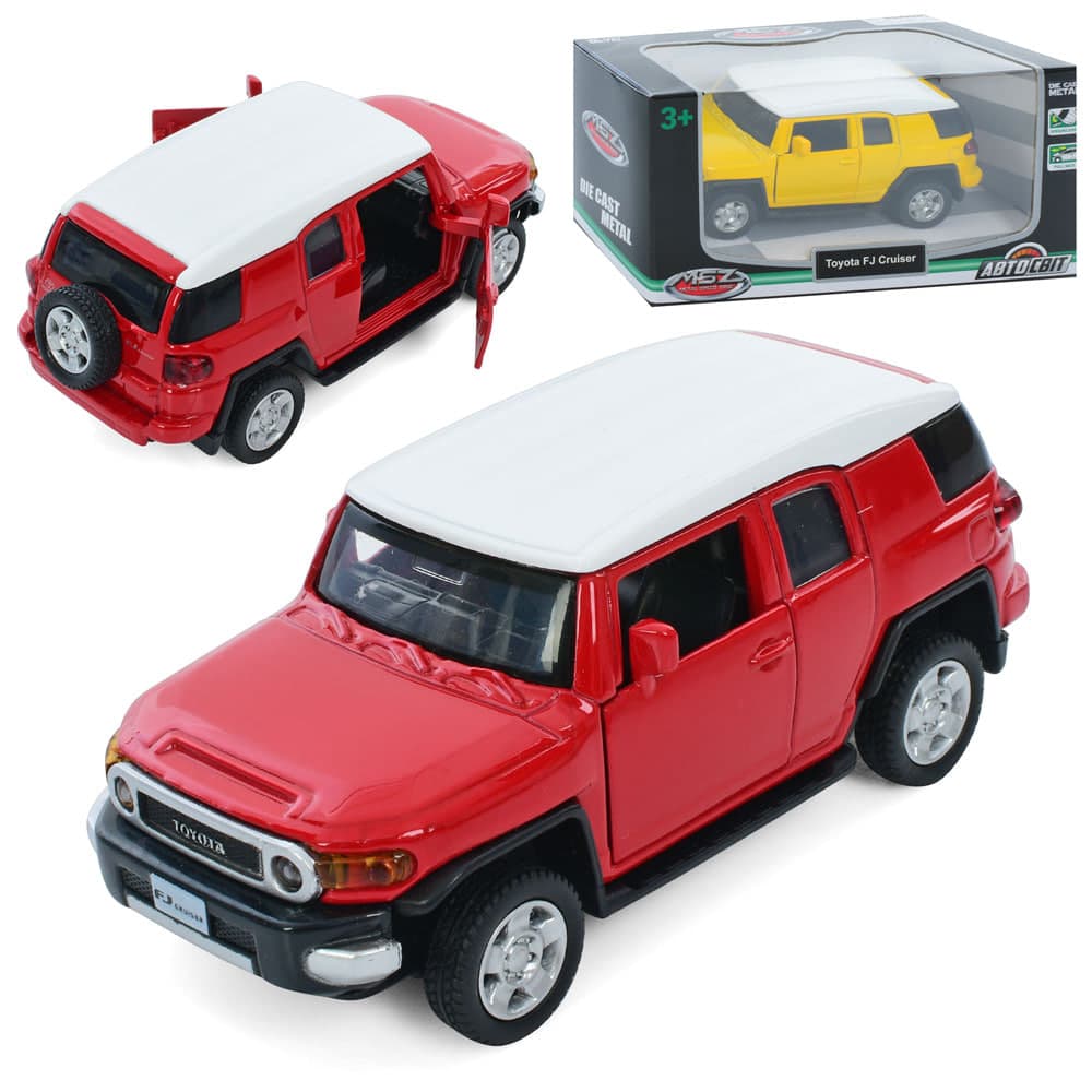 Джип метал. інер-ий "Автосвіт" Toyota FJ Cruiser (1:43) 11см,відчин. двері №AS-3029
