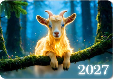 Календар кишеньковий "Коза" 2027 двостор.