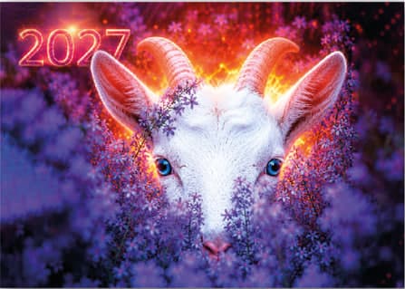 Календар кишеньковий "Вогняна коза" 2027 двостор.