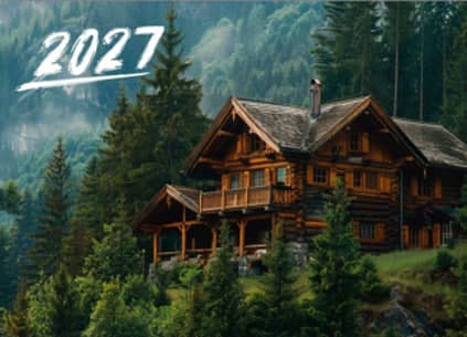 Календар кишеньковий "Будинок в лісі" 2027 двостор.