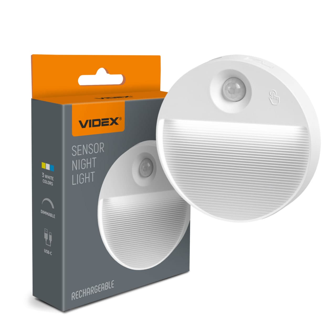 Світильник LED Videx 30Lm 3000K-6500K акумуляторний з датчиком руху №VL-NL105W