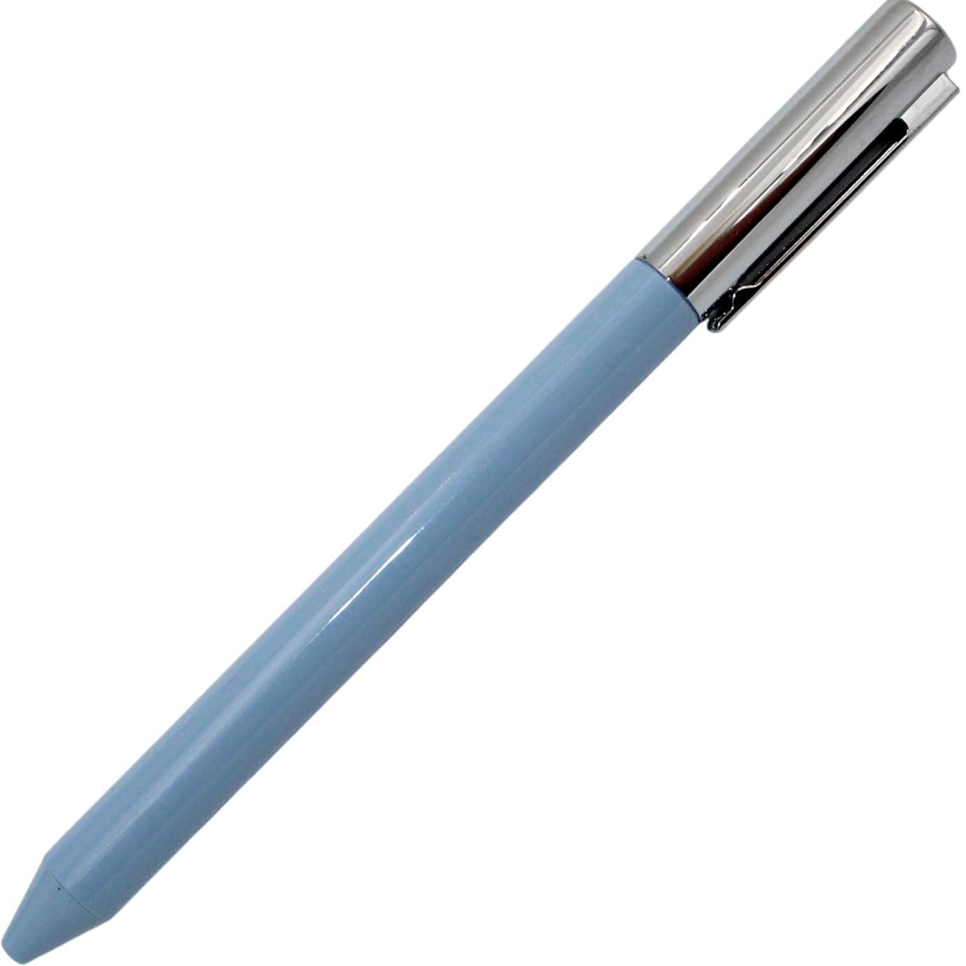 Ручка авт. гел. "Buromax" №BM.83102-14 Prestige Silver 0.5мм синяя, корп. голубой