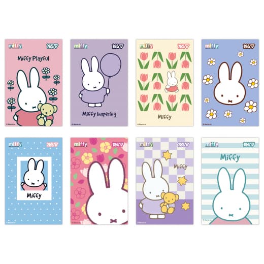 Блокнот А7 48арк. кліт. Miffy,клей мікс №152566/Yes/(40)