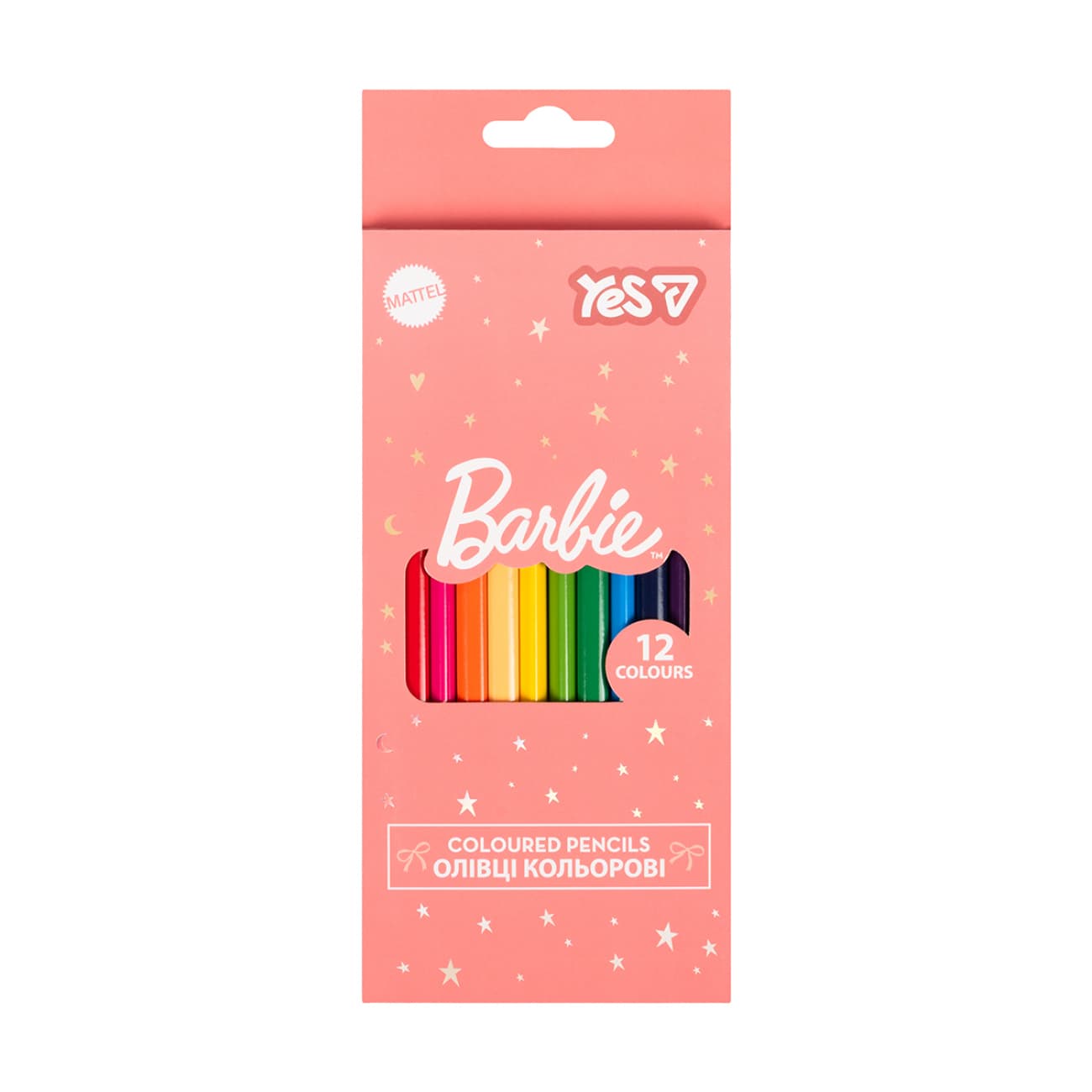 Олівці кольор. 12 кольор. "Yes" №290817 Barbie Shiny(12)