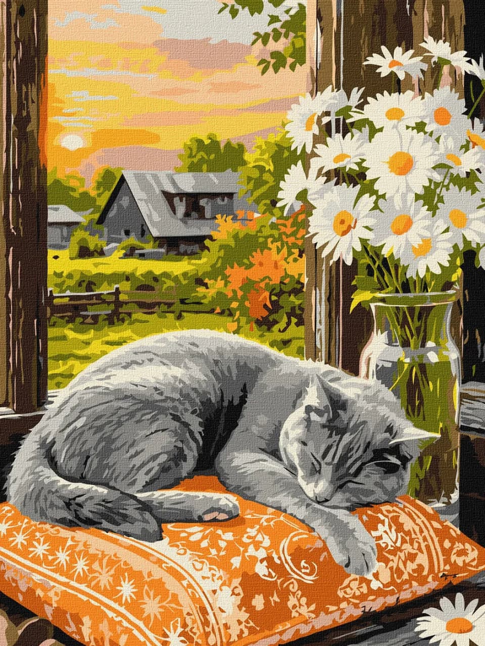 Картини по номерах акрил. "Котячий сон" 30х40см №KHO6974/Ідейка/