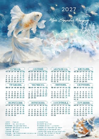 Календар А3 верт "Море" 2027