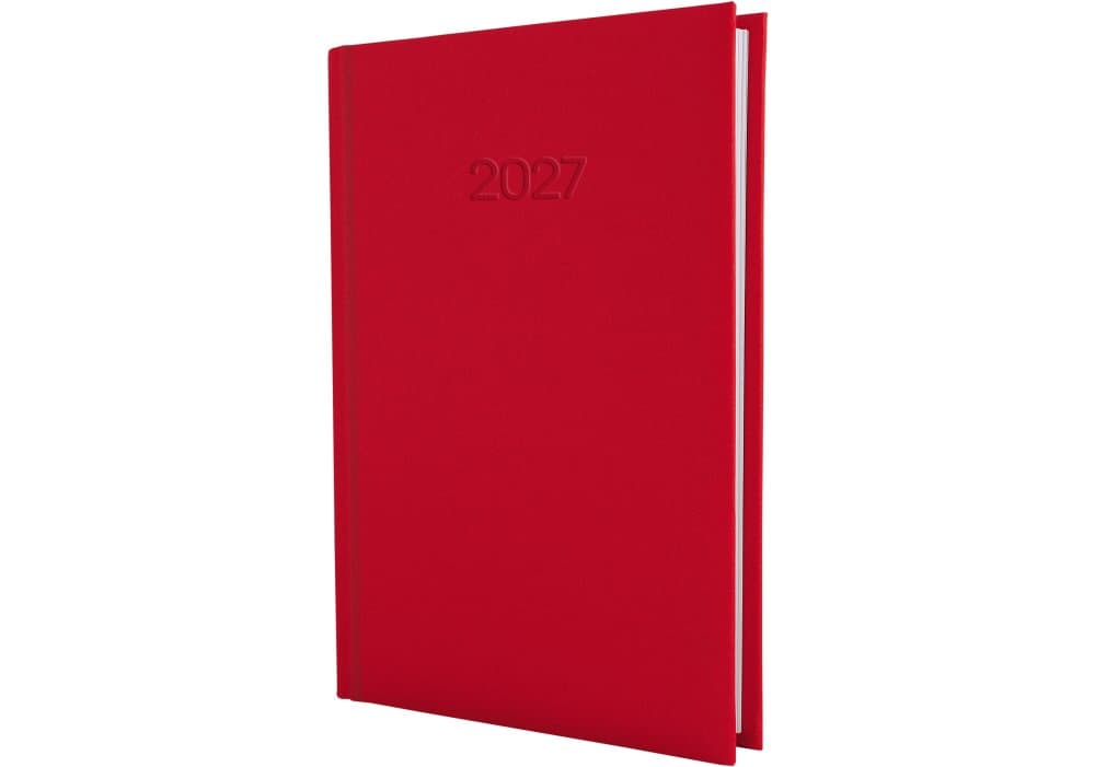 Щоденник A5 Economix датований 2027 Satin червоний E21612-03
