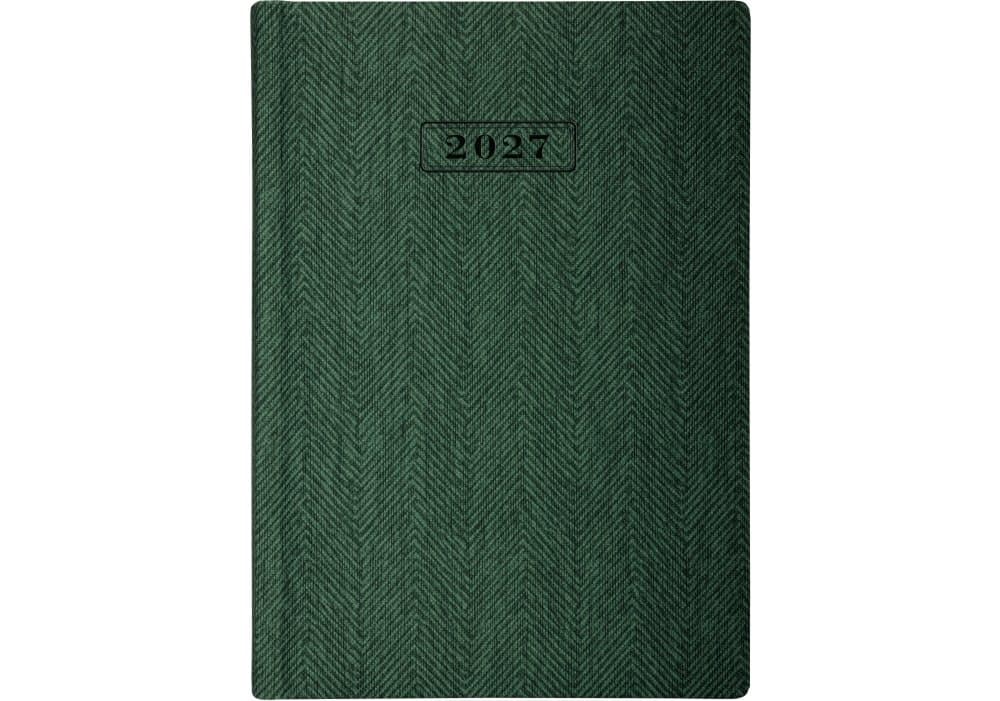 Щоденник А5 Optima датований 2025 Tweed зелений O26126-04